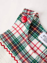 Load image into Gallery viewer, Christmas Jonjon Plaid Smocking Embroidered Boys Romper