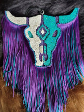 Load image into Gallery viewer, White, purple and Teal Western Bull Freshies