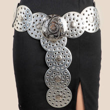Load image into Gallery viewer, Faux Leather Grommet Disc Chain Belt - $29.99