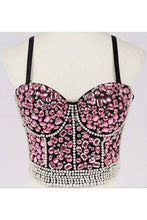 Load image into Gallery viewer, Jewels studed bustier top $36.99