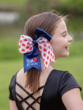 Load image into Gallery viewer, School Grade Embroidered Cheer Bow