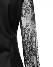 Load image into Gallery viewer, Contrast lace pu leather button down shirt - $29.99