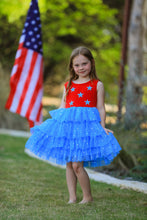 Load image into Gallery viewer, 4th of july Star Sleeveless Tutu Skirt $29.99