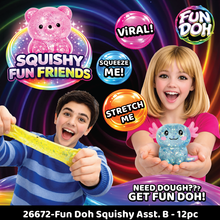 Load image into Gallery viewer, Fun Doh Squish and Squeeze Gummy Fidget Toy - 12/Display