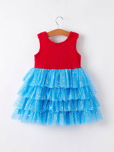 Load image into Gallery viewer, 4th of july Star Sleeveless Tutu Skirt $29.99