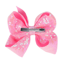Load image into Gallery viewer, Glam Sequin Bow Hair Clip for Girls – Sparkle &amp; Shine Bow $7.00