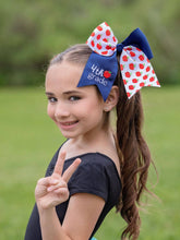 Load image into Gallery viewer, School Grade Embroidered Cheer Bow