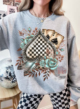 Load image into Gallery viewer, Checker Spades DTF Transfer | Trendy Western DTF Transfer | Ready to Press | High Quality DTF Transfers | Fast Shipping