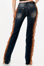 Load image into Gallery viewer, Tassel Trim Sides Mid-Rise Boot Cut 32"  - $108.99