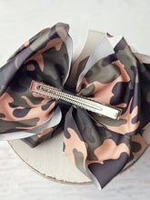 Load image into Gallery viewer, Camo Texas Size Knot Hair Bow - $10.00