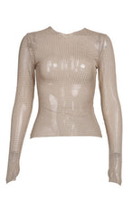 Load image into Gallery viewer, ROUND NECK RHINESTONE GLITTER LONG SLEEVE TOP - $17.29