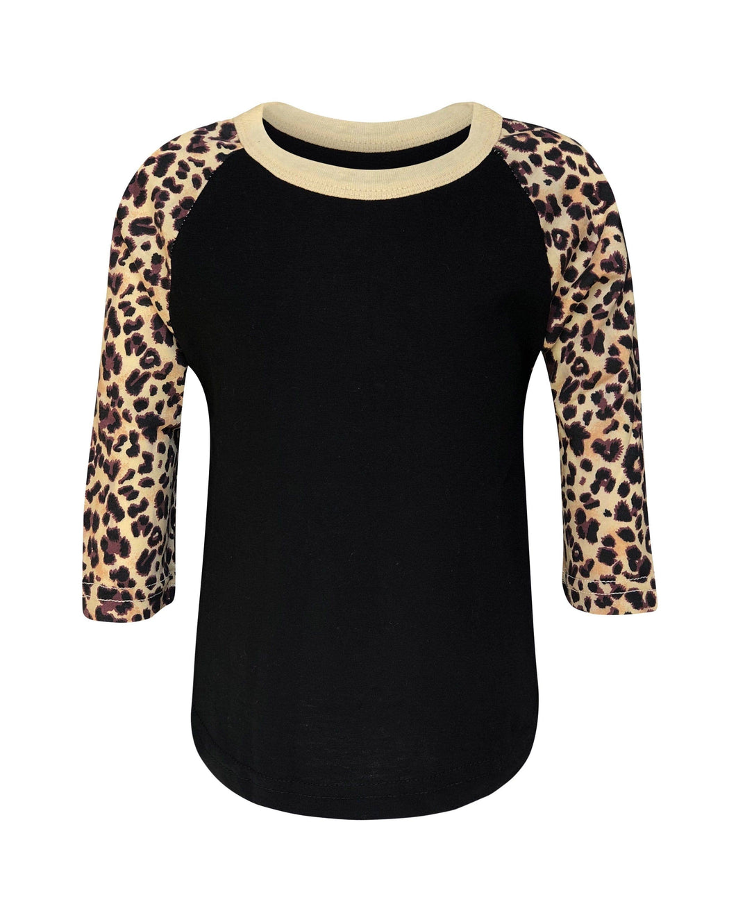 Cheetah Raglan Black/Cheetah with Transfer $19.99