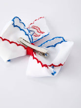 Load image into Gallery viewer, Stars &amp; Stripes Flag Hair Bow – Toddler Girls July 4th Hair Accessory-$6.00