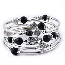 Load image into Gallery viewer, Natural Stone Wrap Beaded Bracelet Bangle