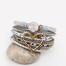 Load image into Gallery viewer, Multi-Layer Heart Charm Bangle Bracelets - BJ/LB