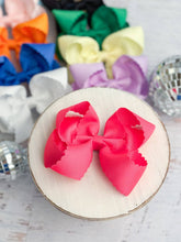Load image into Gallery viewer, 4.5" Classic Scalloped Hair Bow | Clip or Headband