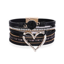 Load image into Gallery viewer, Multi-Layer Heart Charm Bangle Bracelets - BJ/LB