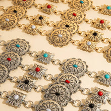 Load image into Gallery viewer, Western Round Concho Disc Chain Belt