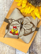 Load image into Gallery viewer, Turkey Embroidered Moonstitch Hair Bow | Clip or Headband