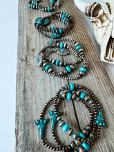 Load image into Gallery viewer, 3 Layer Navajo Pearl &amp; Stone Stackable Stretch Bracelet