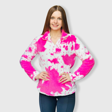 Load image into Gallery viewer, Sherpa Pink Cow Pullover Women: 2X-Large