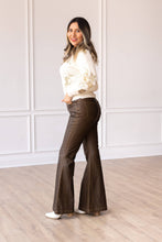 Load image into Gallery viewer, The Brandy Rustic Leather Bellbottoms: Brown / 10