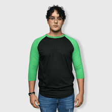 Load image into Gallery viewer, Adult 3/4 Sleeve Raglan Baseball T-Shirt - 35+ Colors
