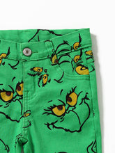 Load image into Gallery viewer, Green Girls Christmas Flare Jeans - $29.99