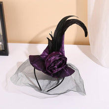 Load image into Gallery viewer, CARNIVAL PARTY HALLOWEEN DANCE WITCH HAT HEADBAND - $15.98