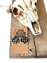Load image into Gallery viewer, Western Card Themed Marble Spade Drop Dangle Earrings
