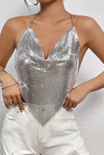 Load image into Gallery viewer, BACKLESS METAL CHAIN TUBE TOP WITH SEQUINS - $21.99