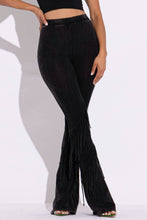 Load image into Gallery viewer, Mineral washed fringe flare pants - $39.00