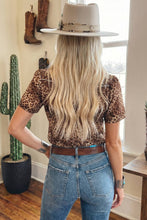 Load image into Gallery viewer, Leopard Western Buttoned Short Sleeve Blouse (S-XL) $35.99