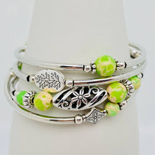 Load image into Gallery viewer, Natural Stone Wrap Beaded Bracelet Bangle