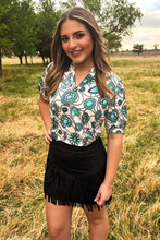 Load image into Gallery viewer, FORT WORTH FRINGE SKIRT BLACK - $45.90