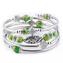 Load image into Gallery viewer, Natural Stone Wrap Beaded Bracelet Bangle