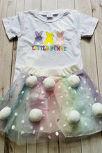 Load image into Gallery viewer, LITTLE BUNNY embroidery top &amp; skirt girls set $25.99
