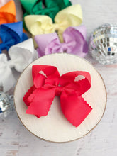 Load image into Gallery viewer, 4.5" Classic Scalloped Hair Bow | Clip or Headband