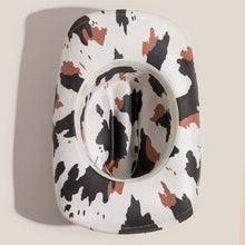 Load image into Gallery viewer, Western Bull Head Strap Cow Print Cowboy Hat - $28.99