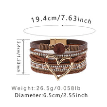 Load image into Gallery viewer, Multi-Layer Heart Charm Bangle Bracelets - BJ/LB