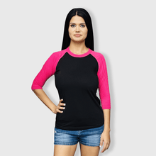 Load image into Gallery viewer, Adult 3/4 Sleeve Raglan Baseball T-Shirt - 35+ Colors