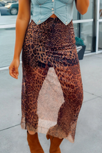 Load image into Gallery viewer, Leopard Print Mesh Maxi Skirt (S-XL) $30.99