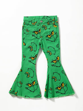 Green Girls Christmas Flare Jeans - $29.99