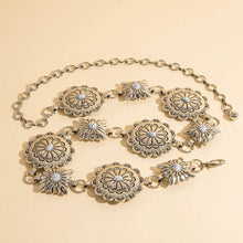 Load image into Gallery viewer, Western Round Concho Disc Chain Belt