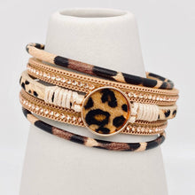 Load image into Gallery viewer, Bohemian Multi-Layer Leopard Magnetic Buckle Bracelet - LB