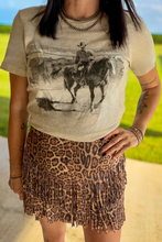 Load image into Gallery viewer, Fort Worth Fringe Skirt - Leopard   $45.90