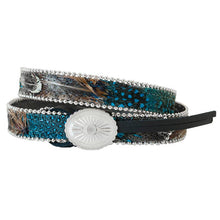 Load image into Gallery viewer, Made in the USA - Blue Feathered Hatband