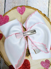 Load image into Gallery viewer, Cupcake Embroidered Moonstitch Hair Bow - $9.00