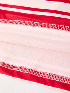 Christmas Santa Character Stripe Print Dress Set (3 Pieces)