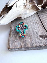 Load image into Gallery viewer, Western Printed Seed Bead Cross Adjustable Ring